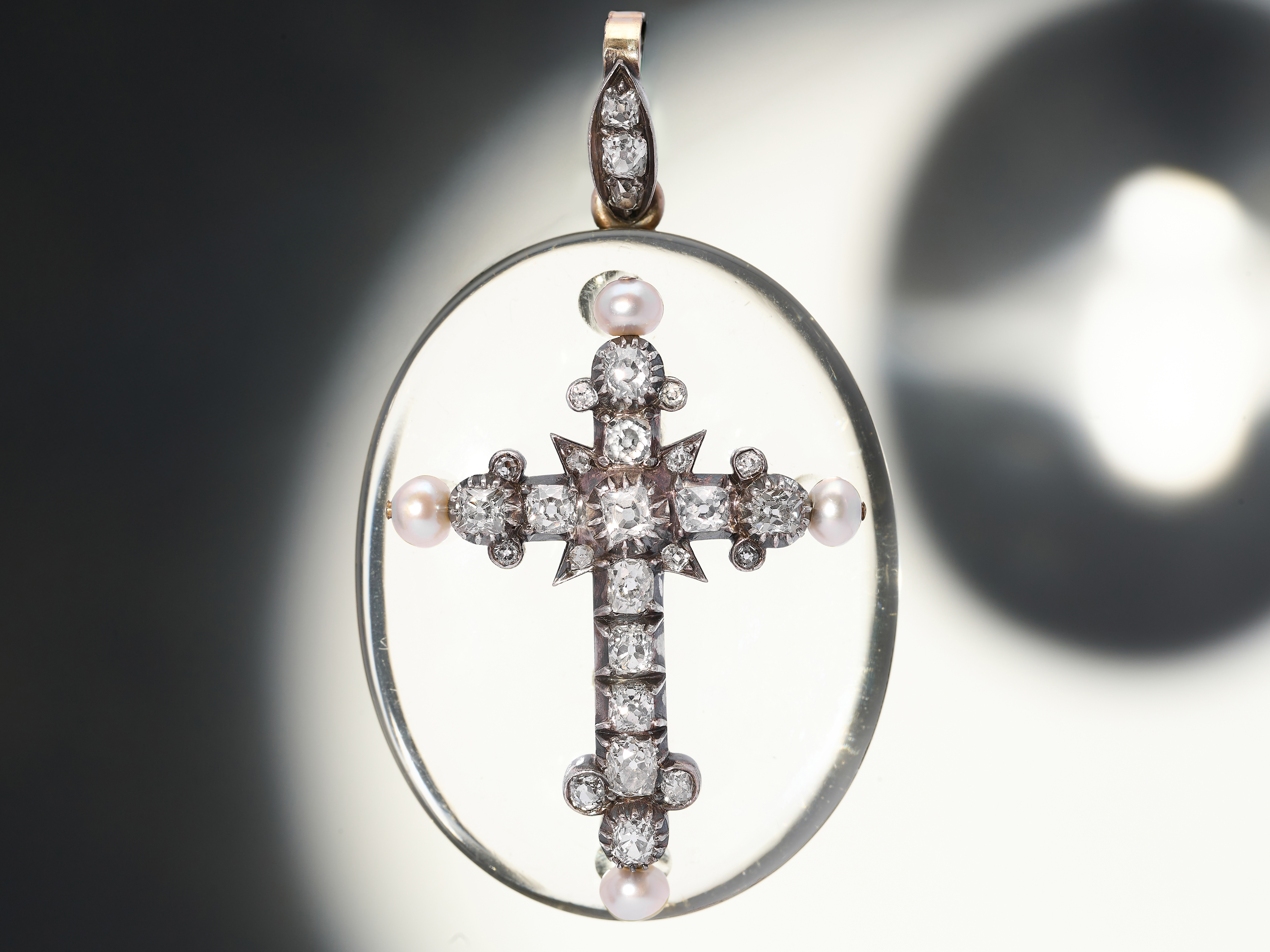 Rock Crystal Cross Pendant